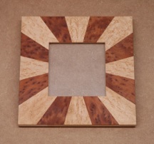 A small veneered picture frame