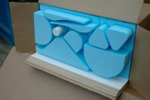 A starter kit of ready cut polystyrene moulds for school projects. Nested mould kit 1.