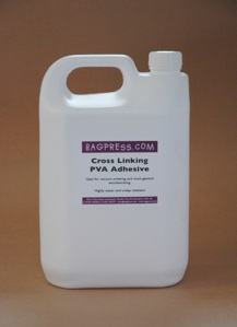 Bagpress D3 cross linking PVA adhesive - it's what we use ourselves