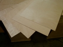 Sheets of flexible plywood